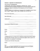 Membership Application form